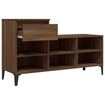 Stylish Brown Oak Shoe Cabinet - 102x36x60 cm | HipoMarket