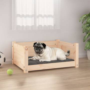 Comfortable Solid Pine Dog Bed - 65.5x50.5x28 cm