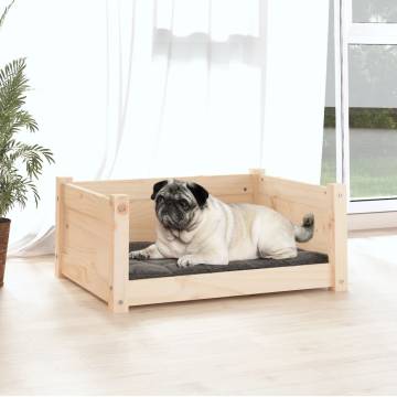 Comfortable Solid Pine Dog Bed - 65.5x50.5x28 cm