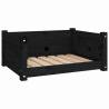 Stylish Black Dog Bed - Solid Pine Wood | 65.5x50.5x28 cm