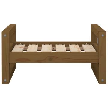 Rustic Dog Bed in Honey Brown - Solid Pine Wood 55.5x45.5x28 cm