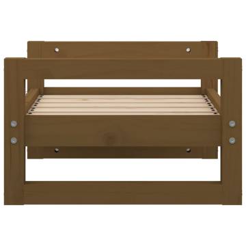 Rustic Dog Bed in Honey Brown - Solid Pine Wood 55.5x45.5x28 cm