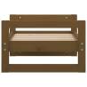 Rustic Dog Bed in Honey Brown - Solid Pine Wood 55.5x45.5x28 cm