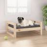 Dog Bed 65.5x50.5x28 cm Solid Pine Wood Colour natural Size 65.5 x 50.5 x 28 cm 