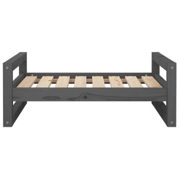 Stylish Grey Dog Bed - Solid Pine Wood | Hipo Market