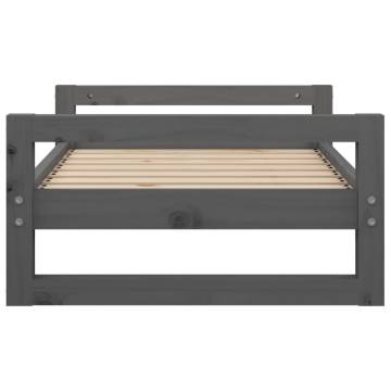 Stylish Grey Dog Bed - Solid Pine Wood | Hipo Market