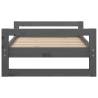 Stylish Grey Dog Bed - Solid Pine Wood | Hipo Market