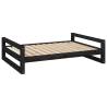 Dog Bed Black - 105.5x75.5cm Solid Pine Wood | HiPoMarket