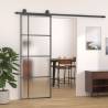 Sliding Door Frosted ESG Glass & Aluminium 76x205 cm - Black