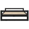 Dog Bed Black - 105.5x75.5cm Solid Pine Wood | HiPoMarket