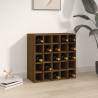 Honey Brown Solid Wood Wine Cabinet - Store Up to 25 Bottles