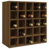 Honey Brown Solid Wood Wine Cabinet - Store Up to 25 Bottles