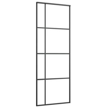 Sliding Door Frosted ESG Glass & Aluminium 76x205 cm - Black