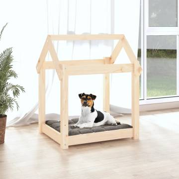 Solid Wood Pine Dog Bed 61x50x70 cm | Comfortable & Stylish