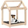 Solid Wood Pine Dog Bed 61x50x70 cm | Comfortable & Stylish