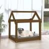 Elegant Honey Brown Dog Bed | Solid Pine Wood 71x55x70 cm