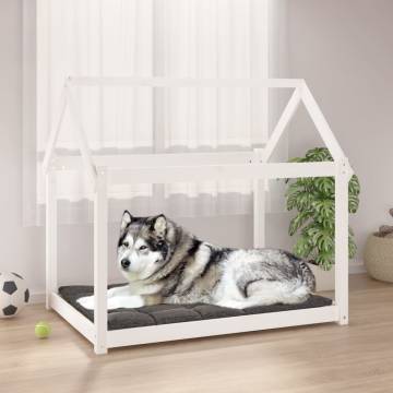 Dog Bed White 111x80x100 cm | Solid Wood Pine - HipoMarket