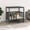 Dog Bed Grey 105.5 x 83.5 x 100 cm Solid Wood Pine Colour grey Size 105.5 x 83.5 x 100 cm 