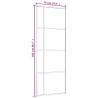 Sliding Door Frosted ESG Glass & Aluminium 76x205 cm - Black