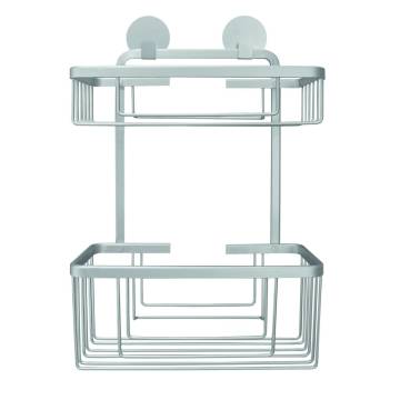 Kleine Wolke Double Shower Rack Rocco Aluminium | Hipomarket