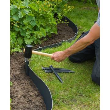 Nature Garden Border Edging 0.075x10 m Black - Eco-Friendly Solution