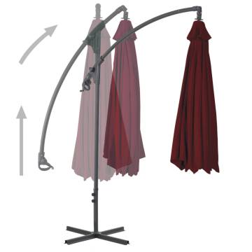 Cantilever Umbrella 250x250 cm - Wine Red | HipoMarket UK