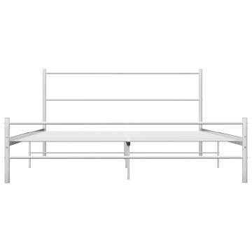 White Metal Bed Frame 120x200 cm | Stylish & Durable Design