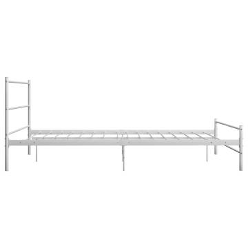 White Metal Bed Frame 120x200 cm | Stylish & Durable Design