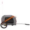 Pet Bike Trailer - Orange & Black Oxford Fabric & Iron