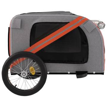 Pet Bike Trailer - Orange & Black Oxford Fabric & Iron