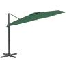 Green Cantilever Umbrella with Aluminium Pole - 400x300 cm