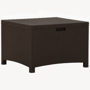 Garden Storage Box 60x54x41 cm - Brown Polypropylene Rattan