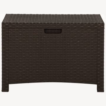 Garden Storage Box 60x54x41 cm - Brown Polypropylene Rattan