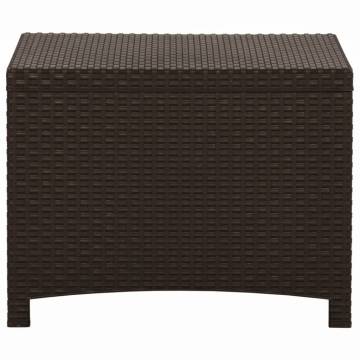 Garden Storage Box 60x54x41 cm - Brown Polypropylene Rattan