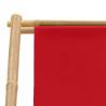 Deck Chair Bamboo and Canvas Red | Stylish Outdoor Furniture