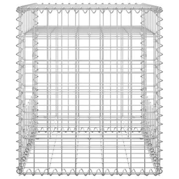 Gabion Basket Posts - 2 pcs 50x50x60 cm Iron - Buy Online