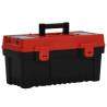 2 Piece Tool Box Set - Sturdy Black & Red Storage Solution