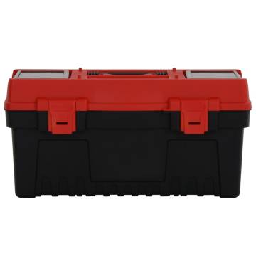 2 Piece Tool Box Set - Sturdy Black & Red Storage Solution