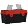 2 Piece Tool Box Set - Sturdy Black & Red Storage Solution