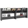 Modern Wall Shoe Cabinets - High Gloss Grey | 2 pcs | HipoMarket