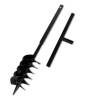 Ground Drill with Handle Auger Bit - 150mm Steel Black