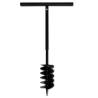 Ground Drill with Handle Auger Bit - 150mm Steel Black