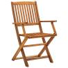 Folding Outdoor Chairs Set - 4 pcs Solid Acacia Wood