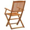 Folding Outdoor Chairs Set - 4 pcs Solid Acacia Wood