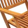 Folding Outdoor Chairs Set - 4 pcs Solid Acacia Wood