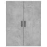 Stylish Highboard in Concrete Grey | 69.5x34x180 cm