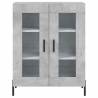 Stylish Highboard in Concrete Grey | 69.5x34x180 cm