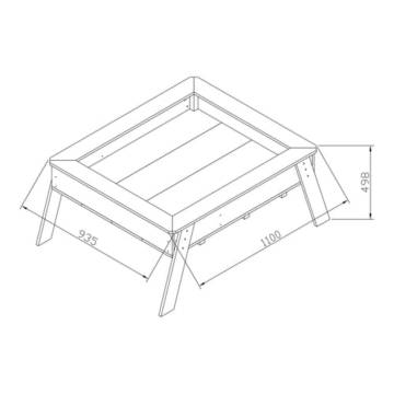 AXI Seedling Growing Table Linda Brown & White - Versatile Garden Acce