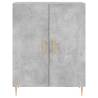 Stylish Highboard in Concrete Grey - 69.5x34x180 cm