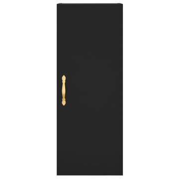 Stylish Highboard Black 34.5x34x180 cm | Hipomarket